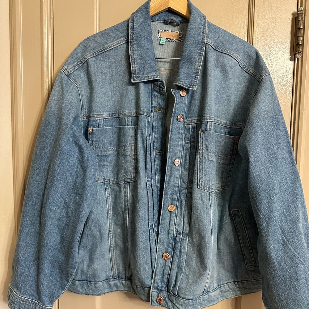 Light wash denim jacket